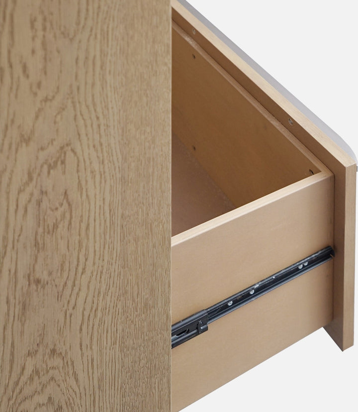 One Coastal Five Drawer Chest in Bisque — detail view