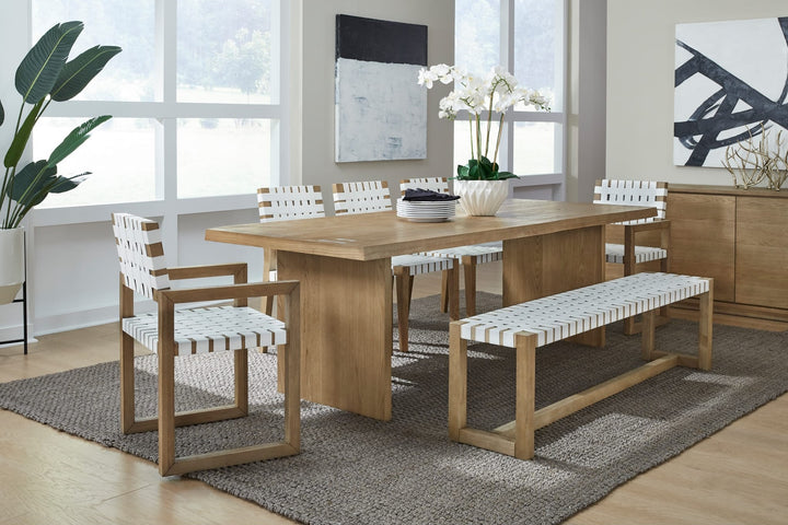 One Coastal Four Door Sideboard in White Oak — lifestyle photo