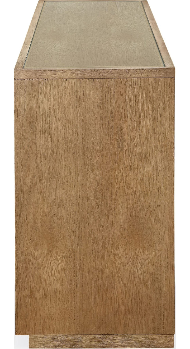 One Coastal Four Door Sideboard in White Oak — product view on a white background