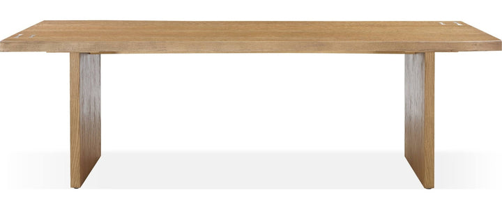 One Coastal Live Edge Dining Table in White Oak — product view on a white background