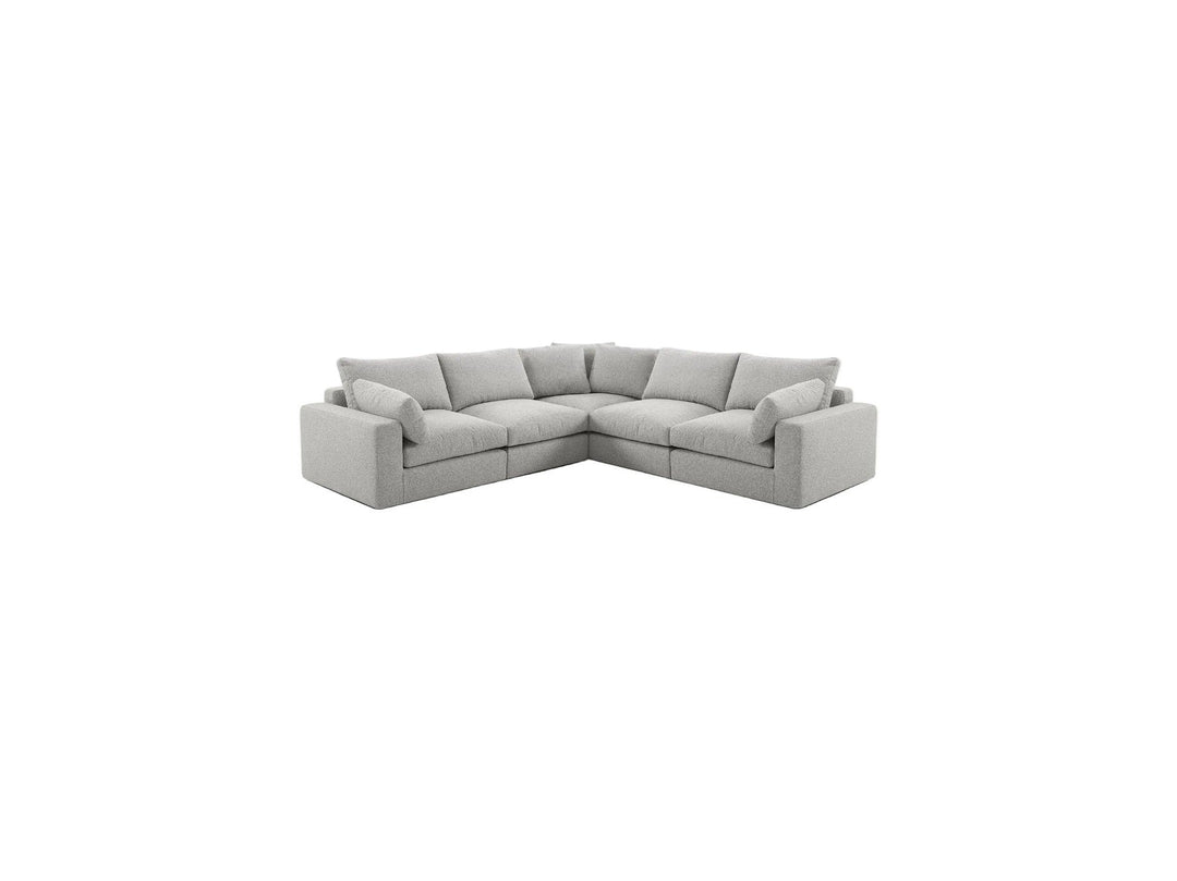 ONZA Sectional  5-piece in Oat Tweed