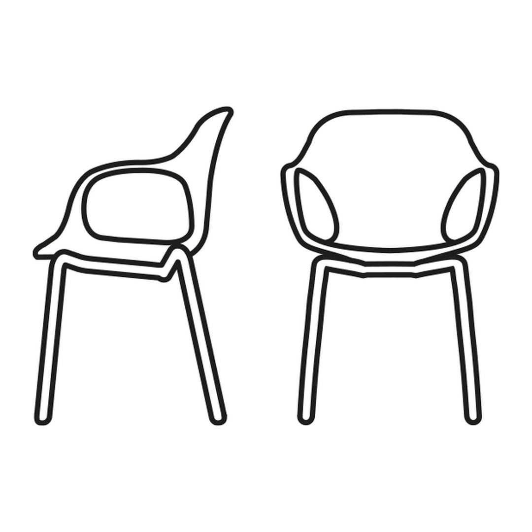 Ops! Dining Armchair by Connubia line drawing