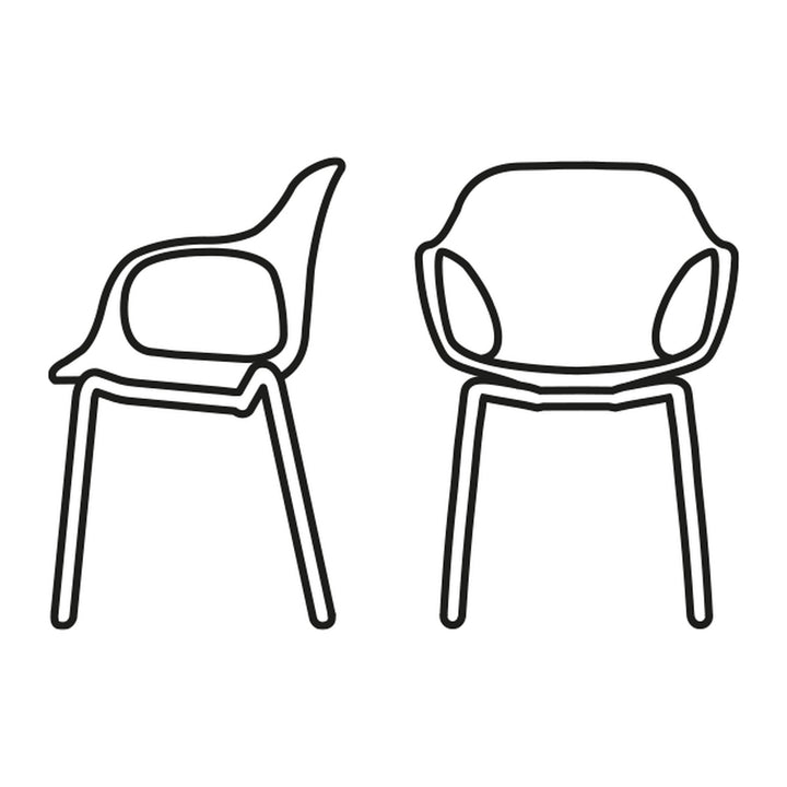 Ops! Dining Armchair by Connubia line drawing