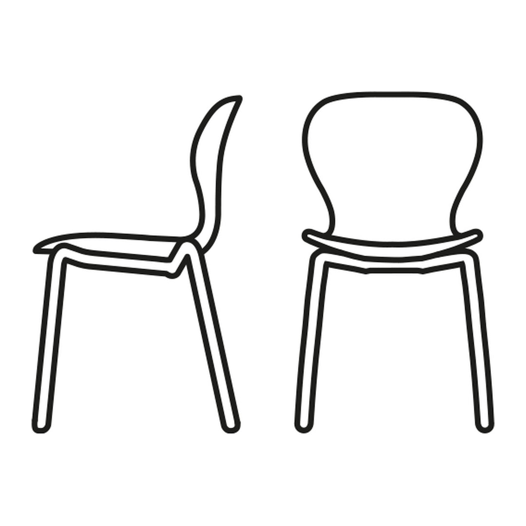 Ops! Dining Chair by Connubia line drawing
