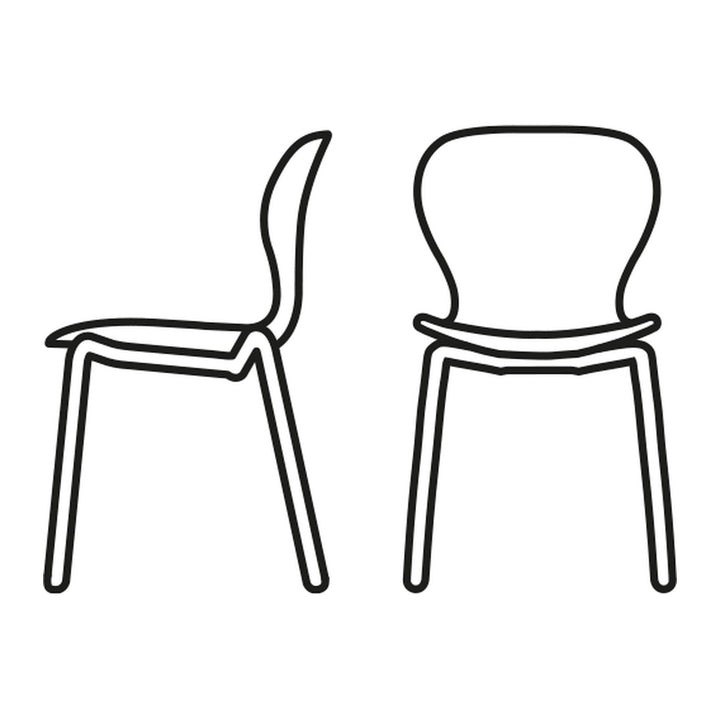 Ops! Dining Chair by Connubia line drawing