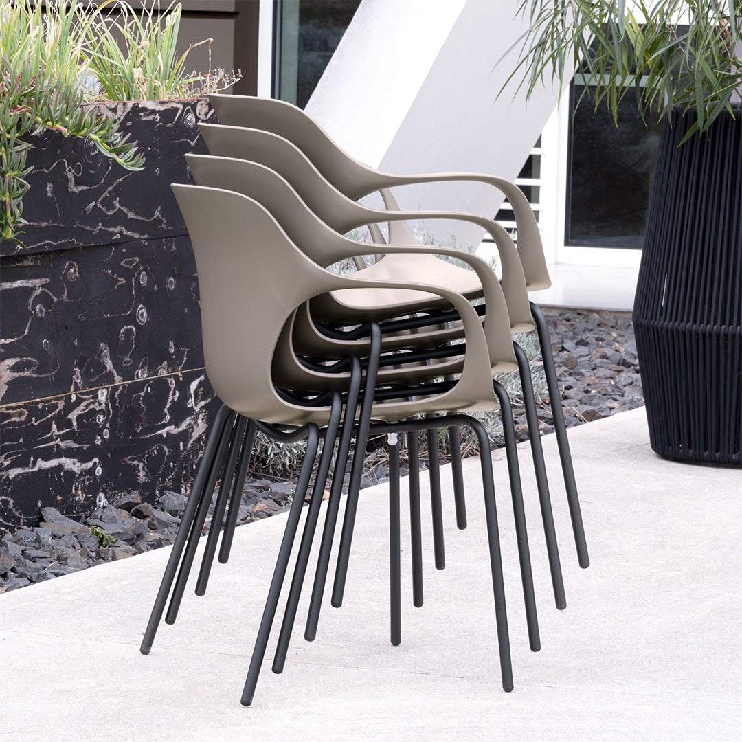 Ops! Outdoor Dining Armchair by Connubia in a styled interior