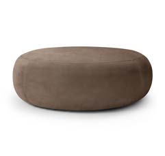 Ethnicraft Orb pouf in Fawn nubuck leather