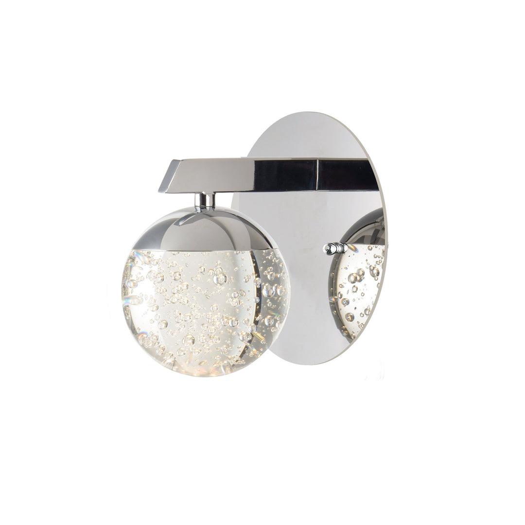 Orb II LED Wall Sconce by ET2 Lighting in Polished Chrome, front view