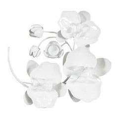 Orchid Sprig Wall Art, Small, Metal, White Phillips Collection