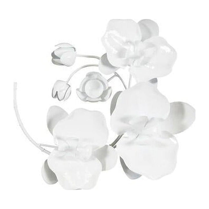 Orchid Sprig Wall Art, Small, Metal, White Phillips Collection