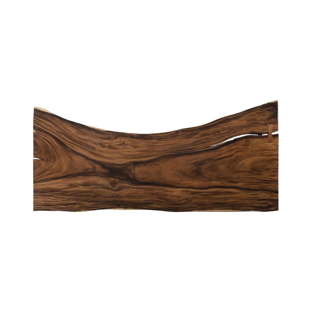 Origins Dining Table Live Edge, Brushed Stainless Steel Legs, Natural ID107174 Phillips Collection