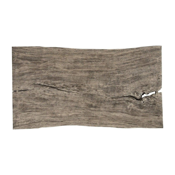 Origins Dining Table Live Edge, Gray Stone, Straight Satin Black Legs TH105986 Phillips Collection