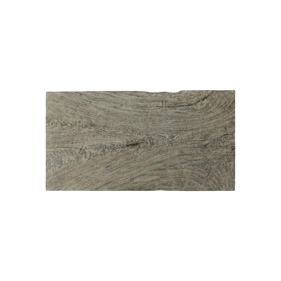 Origins Dining Table Straight Edge, Gray Stone, Satin Black Legs TH108210 Phillips Collection
