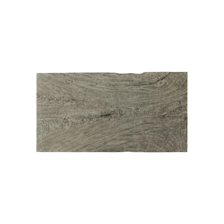 Origins Dining Table Straight Edge, Gray Stone, Satin Black Legs TH108210 Phillips Collection