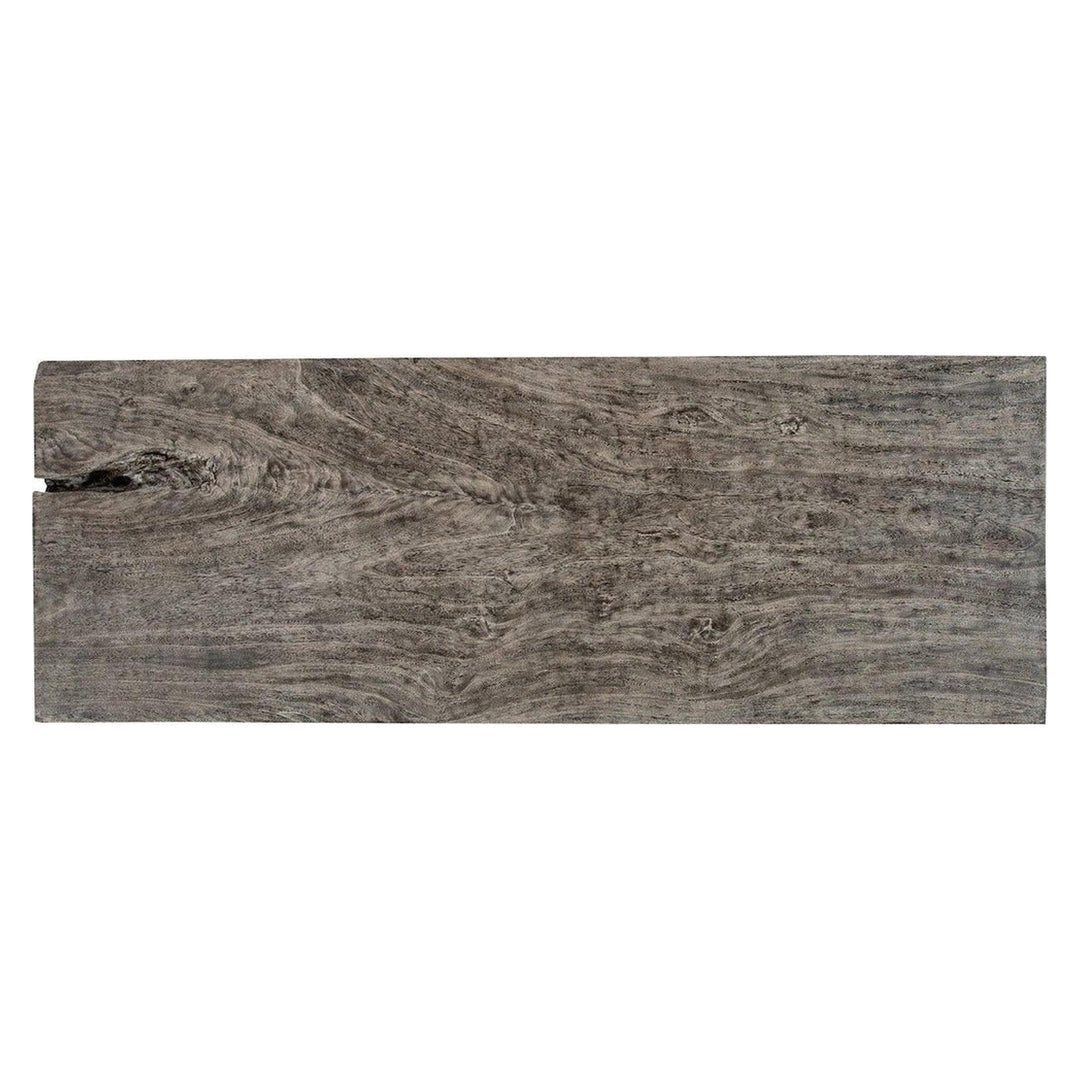Origins Dining Table Straight Edge, Gray Stone, Straight Satin Black Legs TH107793 Phillips Collection