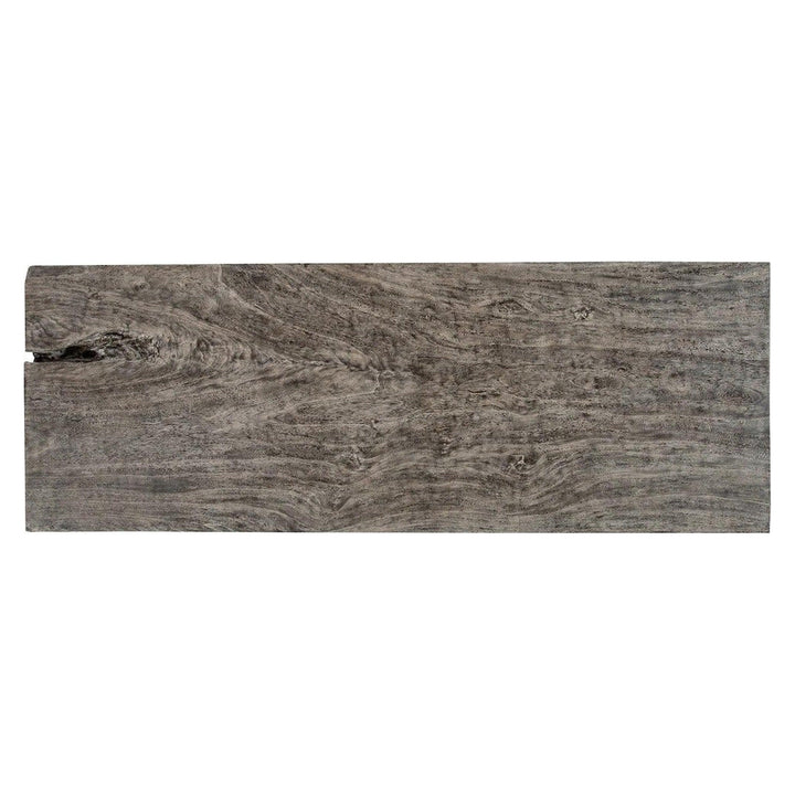 Origins Dining Table Straight Edge, Gray Stone, Straight Satin Black Legs TH107793 Phillips Collection