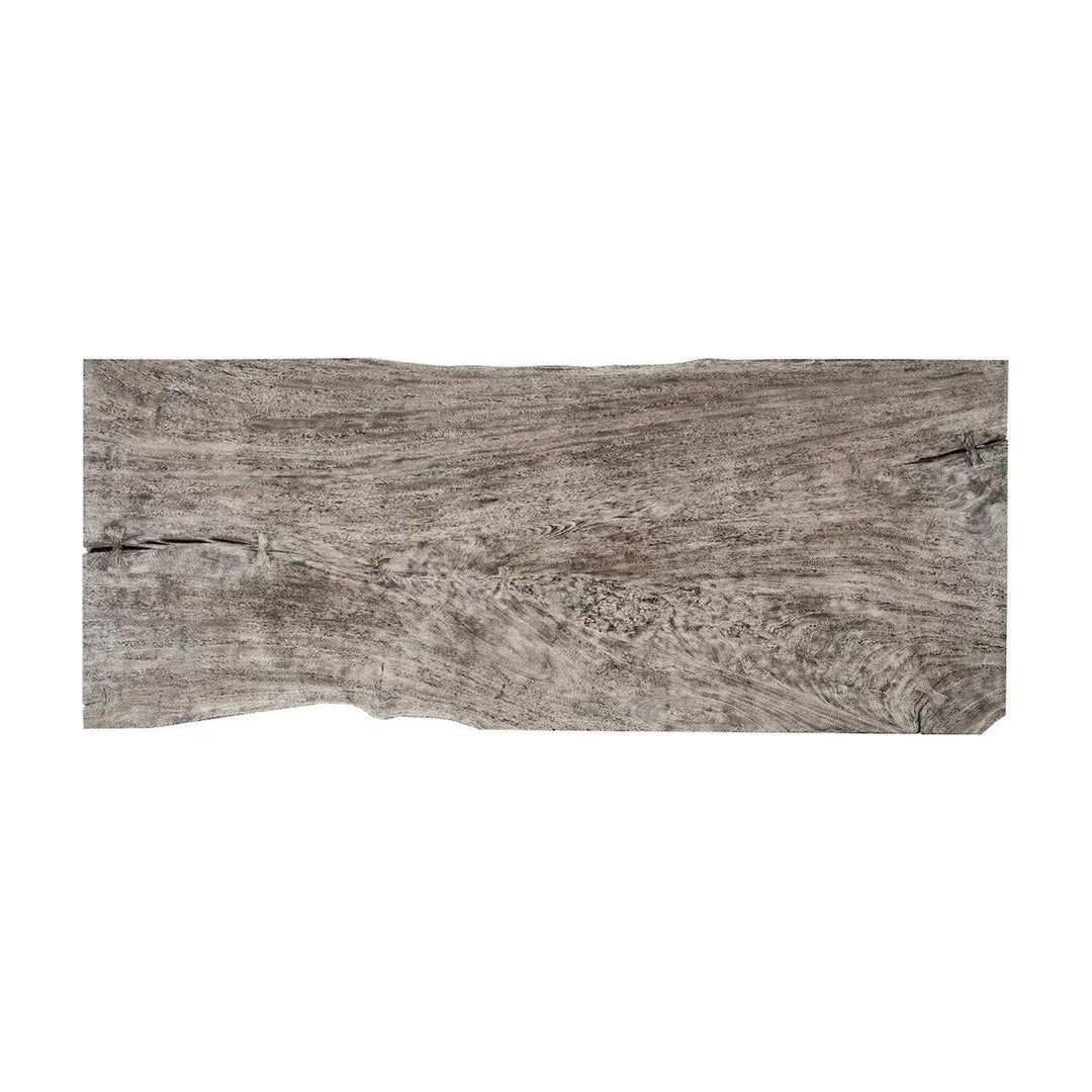 Origins Dining Table Live Edge, Gray Stone, Straight Satin Black Legs TH113107 Phillips Collection