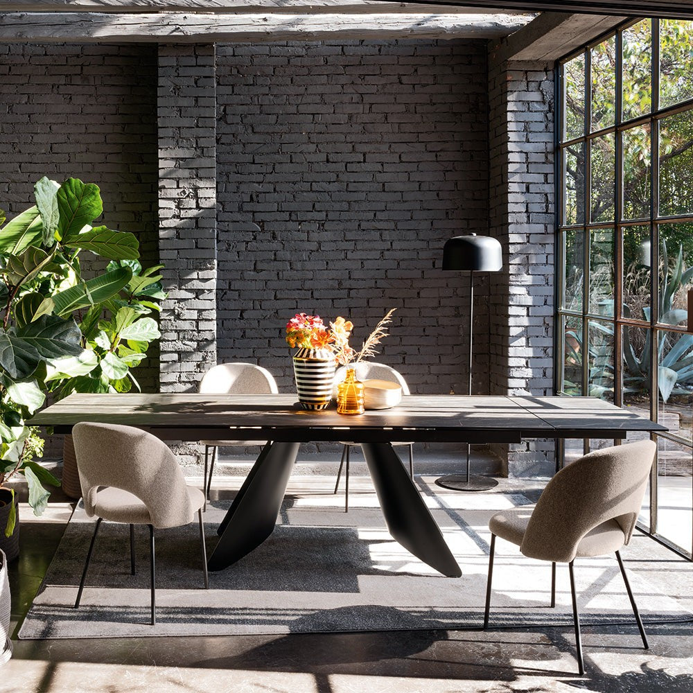Orion Extendable Dining Table by Connubia in a styled interior