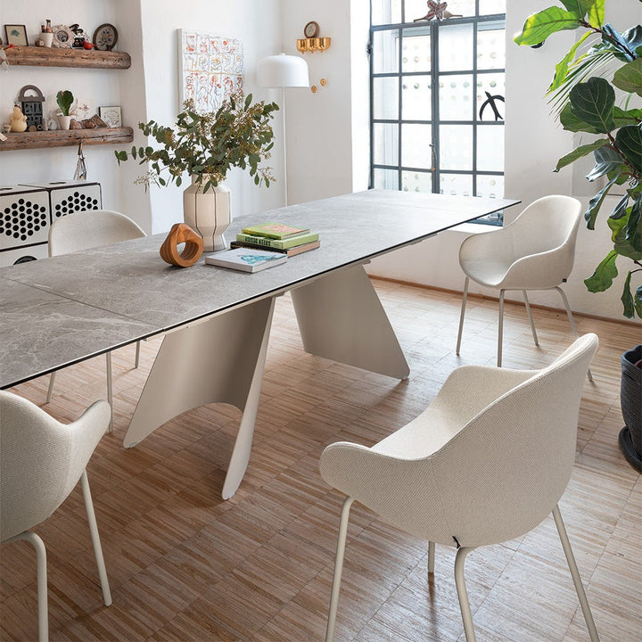 Orion Extendable Dining Table by Connubia in a styled interior