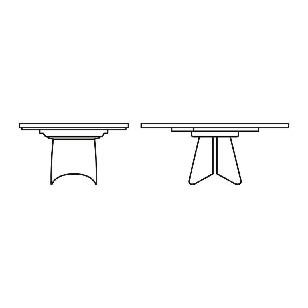 Orion Round Extendable Dining Table by Connubia finish option, white background