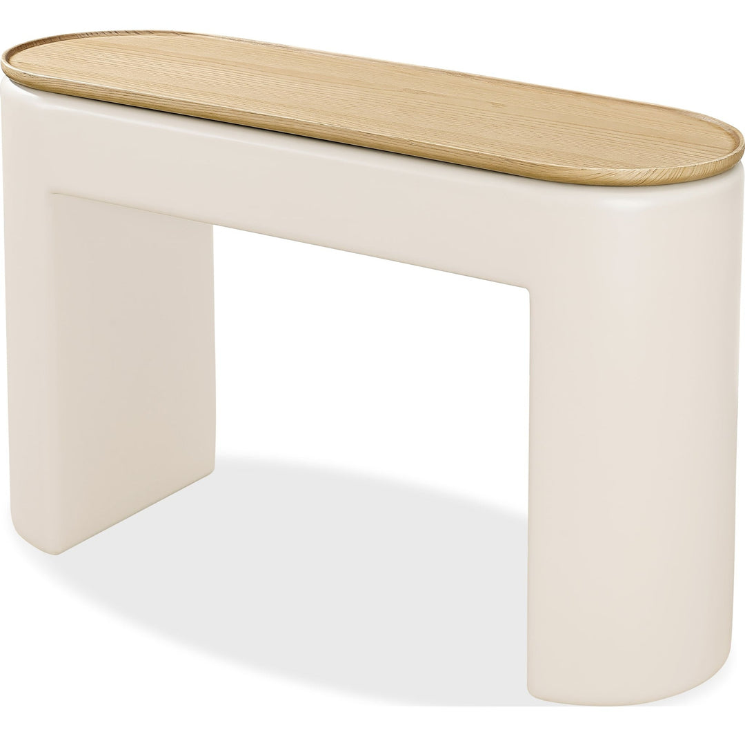 Oskar Lift Top Console Table in Barley — product view on a white background