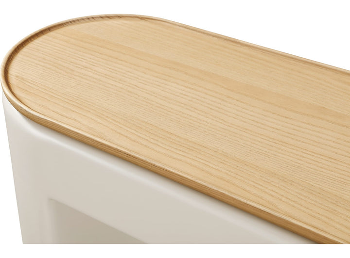 Oskar Lift Top Console Table in Barley — product view on a white background