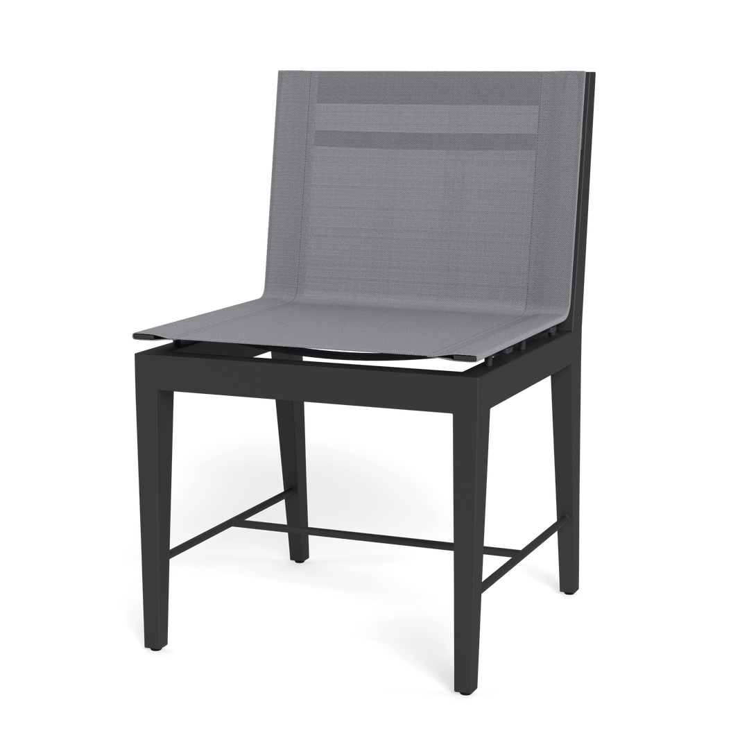 BYRON ALUMINUM DINING CHAIR — full product view