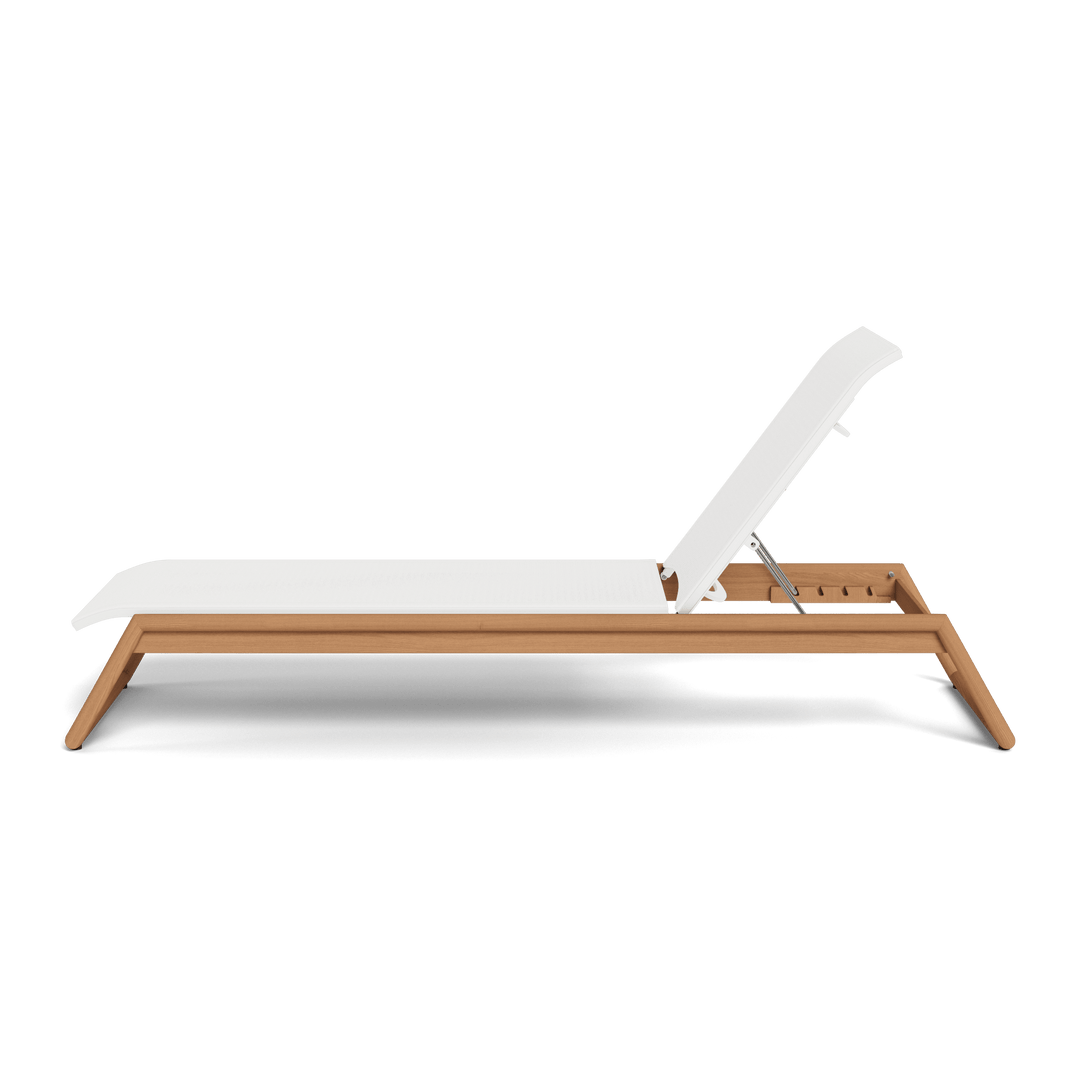 BREEZE XL TEAK STACKING SUN LOUNGE — full product view