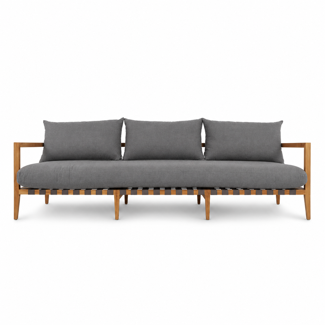 Pier Teak 3 Seat Sofa by Harbour Outdoor — full product view on white background