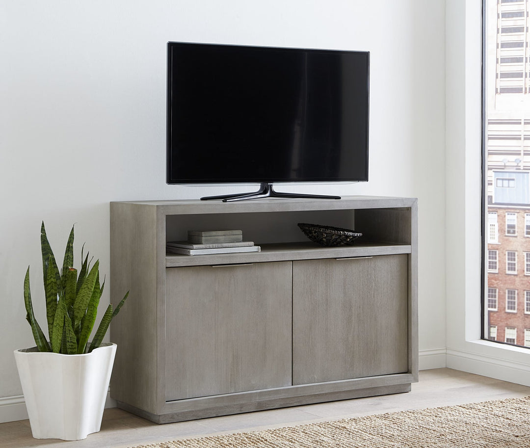 Oxford 54" Media Console in Mineral — lifestyle photo