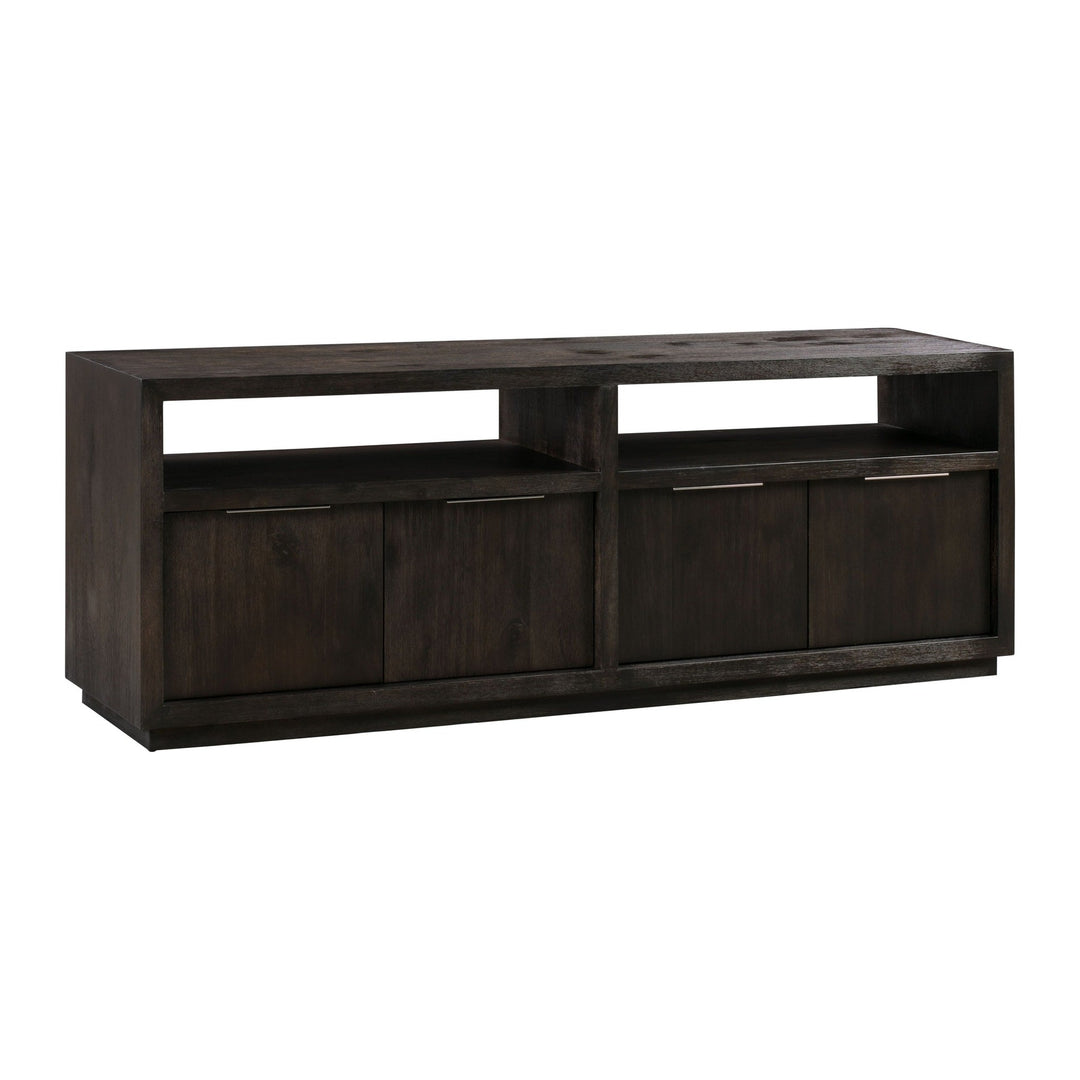 Oxford 74" Media Console by Modus in Basalt Grey — product view on a white background