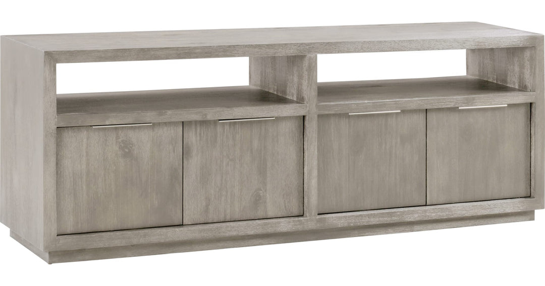 Oxford 74" Media Console in Mineral — product view on a white background