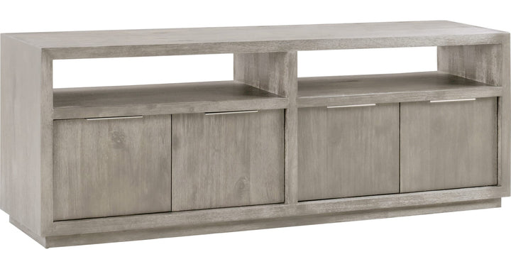 Oxford 74" Media Console in Mineral — product view on a white background