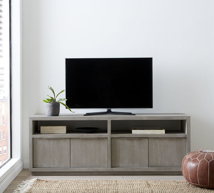 Oxford 74" Media Console in Mineral — lifestyle photo