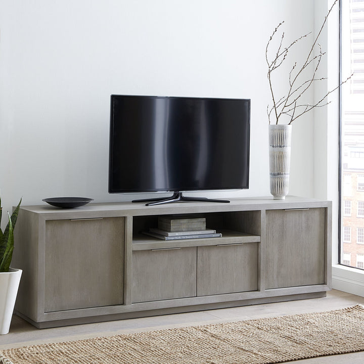 Oxford 84" Media Console in Mineral — lifestyle photo