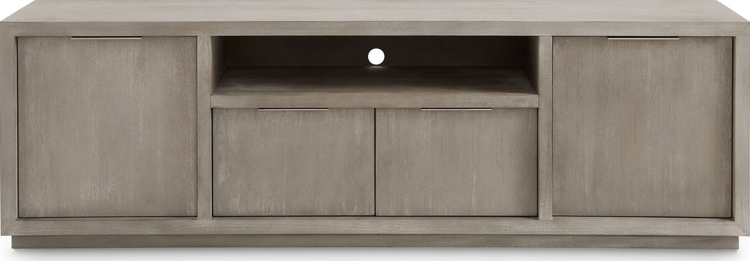 Oxford 84" Media Console in Mineral — lifestyle photo