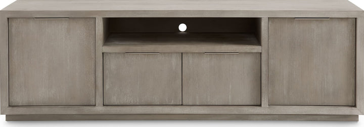 Oxford 84" Media Console in Mineral — lifestyle photo
