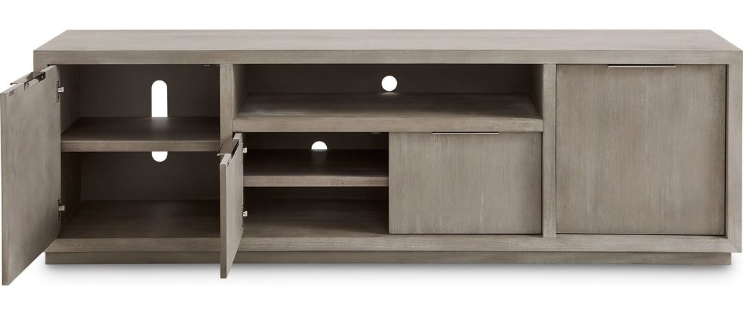 Oxford 84" Media Console in Mineral — product view on a white background