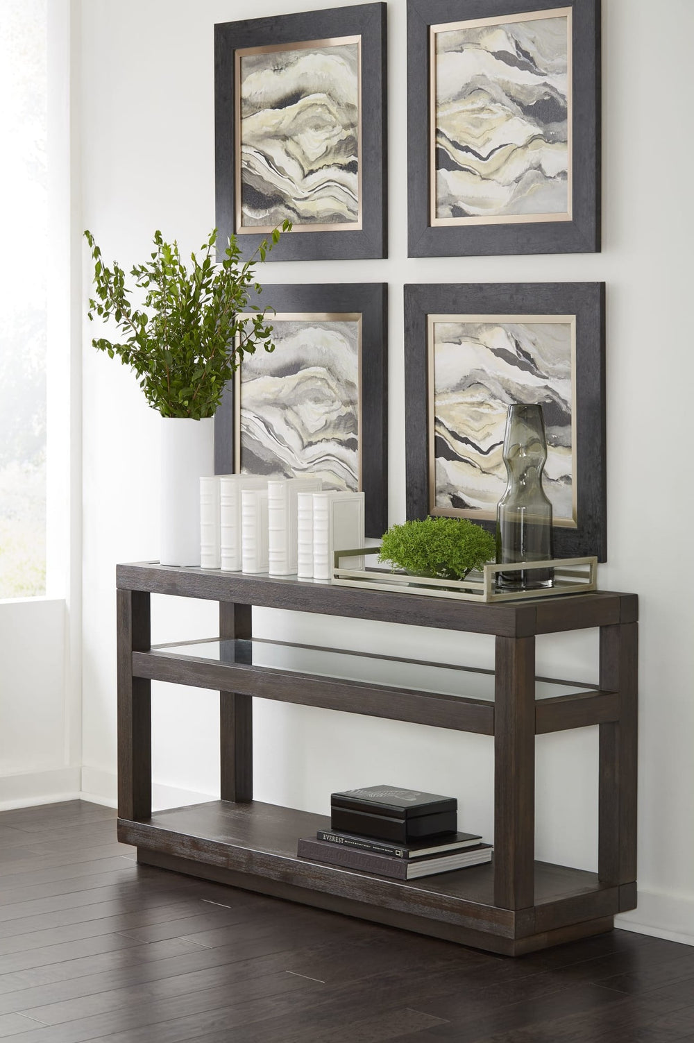 Oxford Console Table in Basalt Grey — lifestyle photo