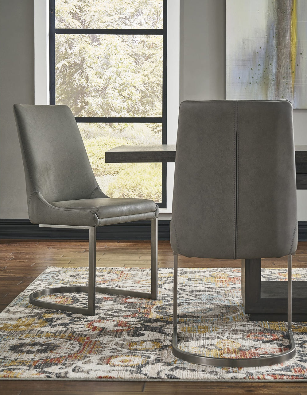 Oxford Dining Chair in Basalt Grey — styled in a dining room