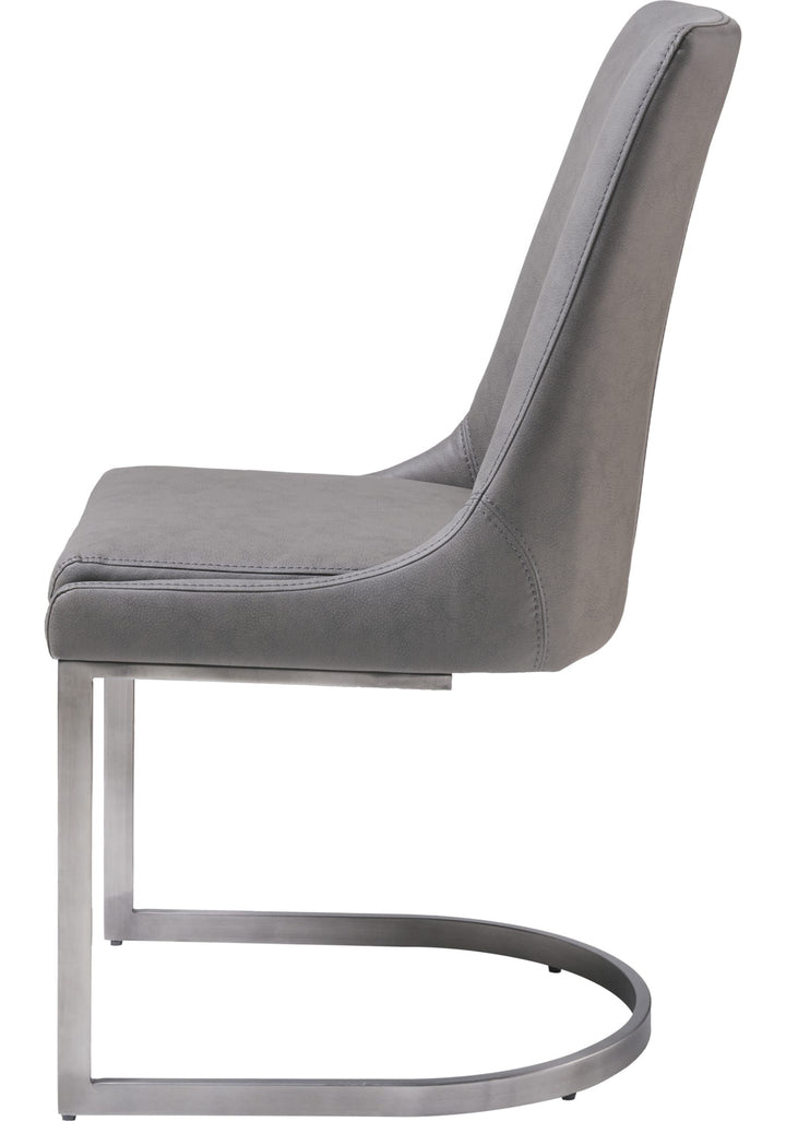 Oxford Dining Chair in Basalt Grey — side view