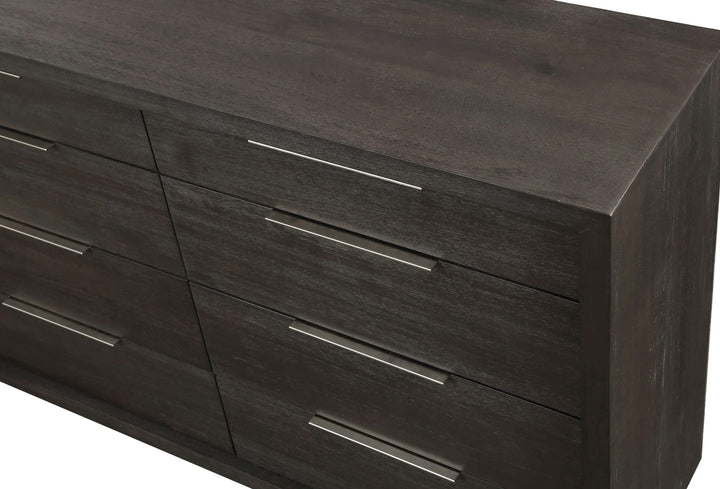 Oxford Eight Drawer Dresser in Basalt Grey — detail view
