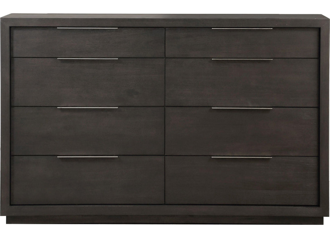 Oxford Eight Drawer Dresser in Basalt Grey — on a white background