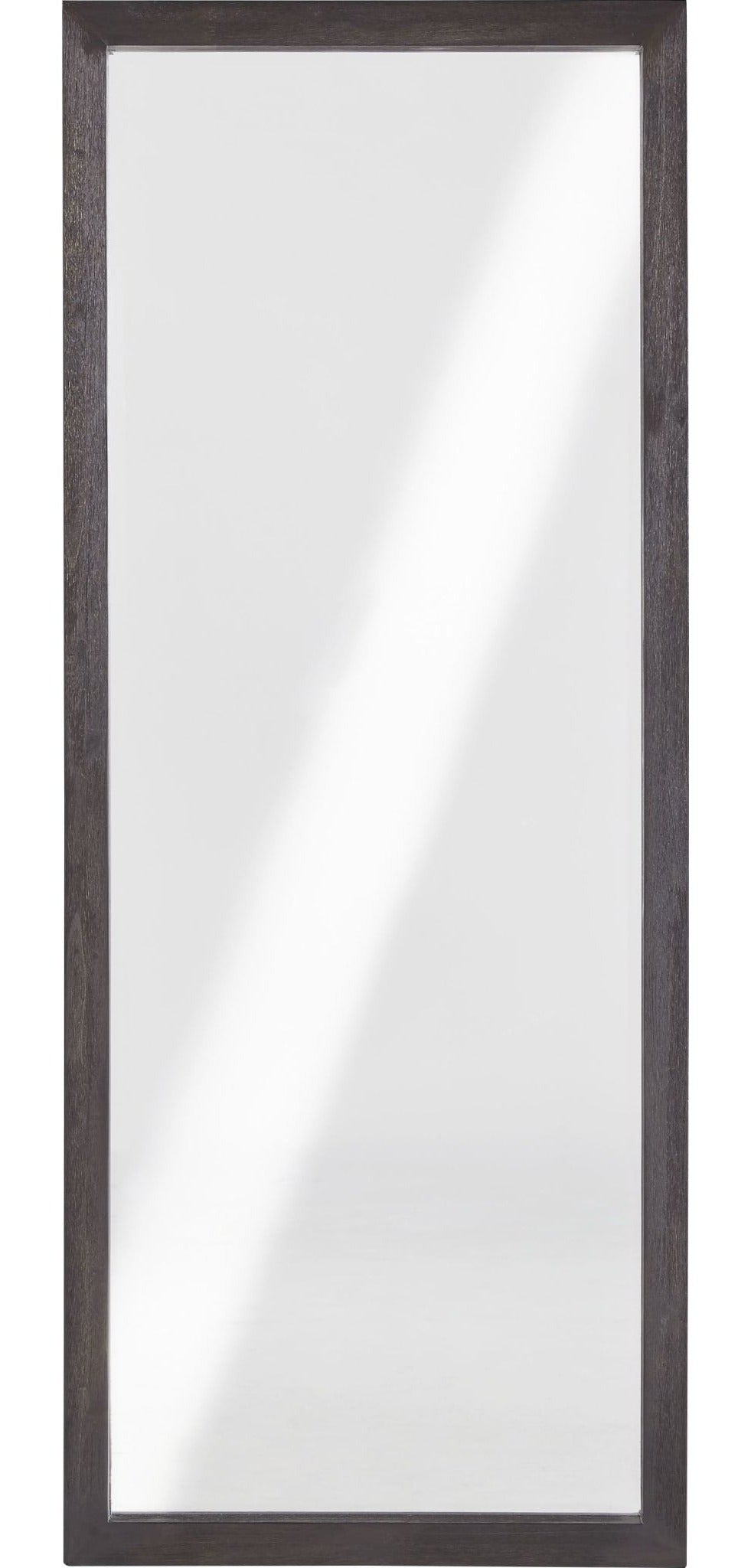 Oxford Floor Mirror in Basalt Grey — on a white background