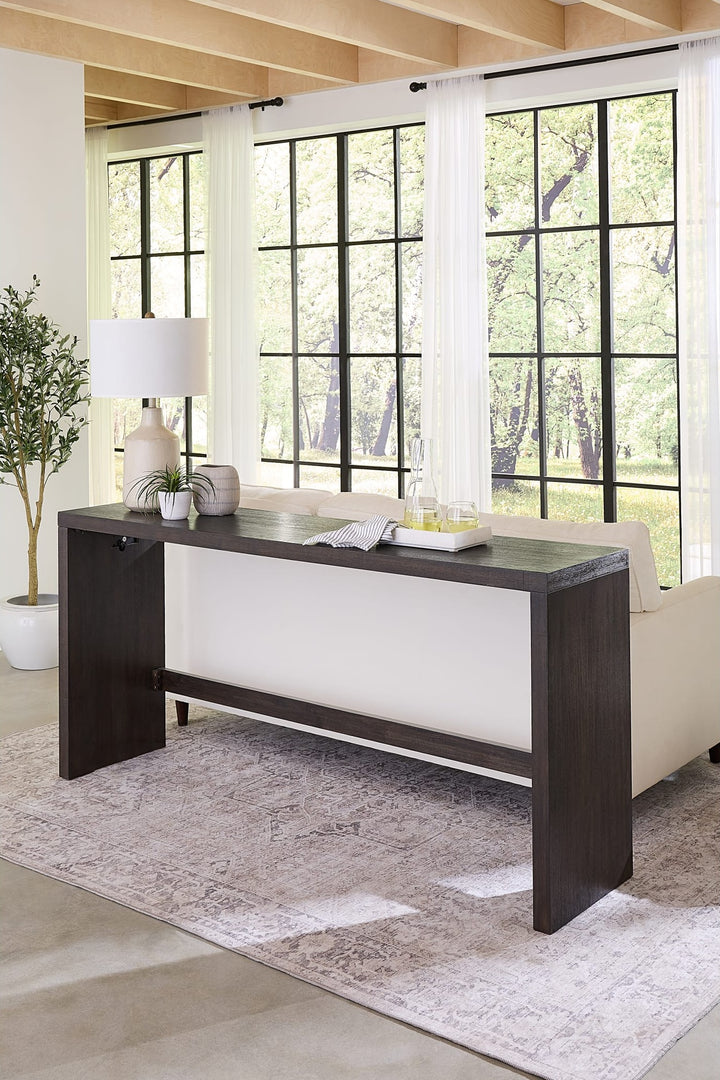 Oxford Gathering Table with USB and Power in Basalt Grey — lifestyle photo