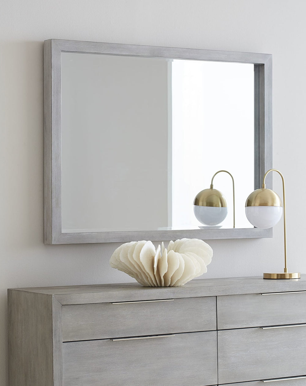Oxford Mirror in Mineral — styled on the matching dresser (sold separately)