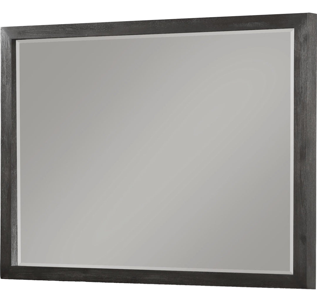 Oxford Mirror in Basalt Grey — on a white background