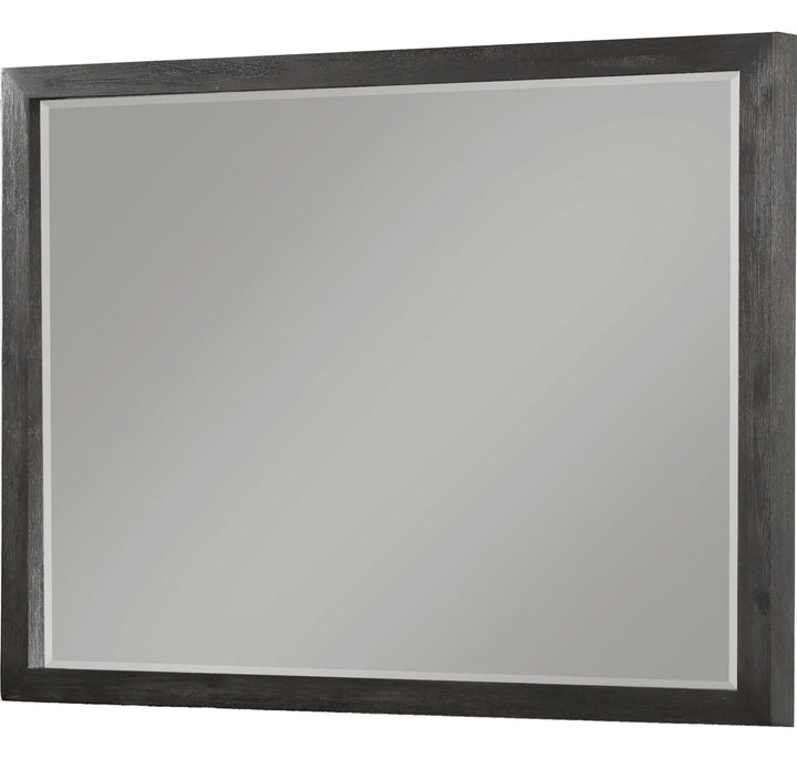 Oxford Mirror in Basalt Grey — on a white background