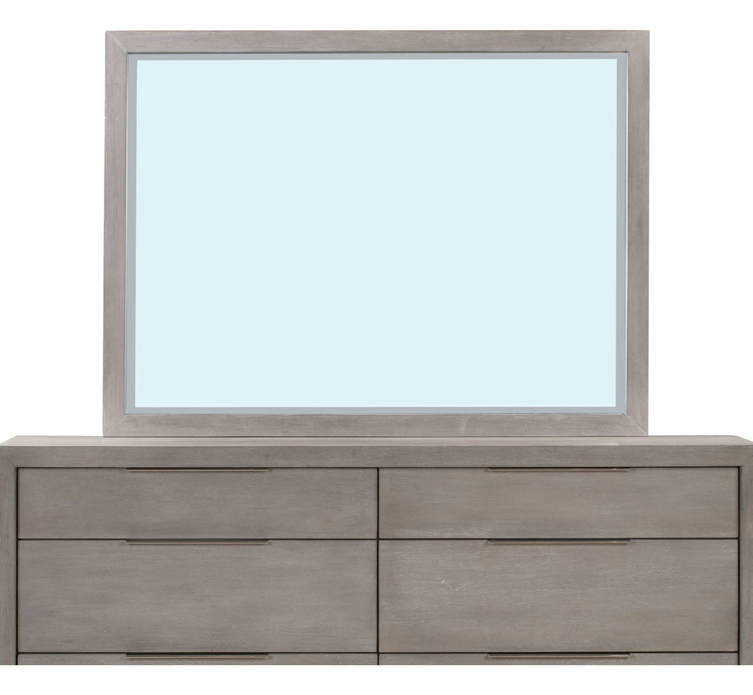 Oxford Mirror in Mineral — on a white background