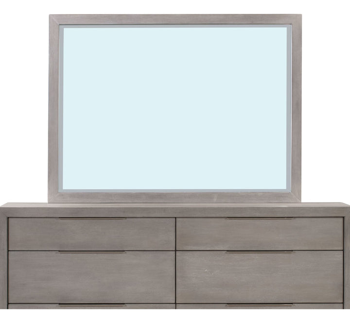 Oxford Mirror in Mineral — on a white background